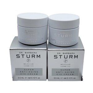 2X DR BARBARA STURM SUPER ANTI-AGING EYE CREAM 3.5ML EACH NEW IN BOX